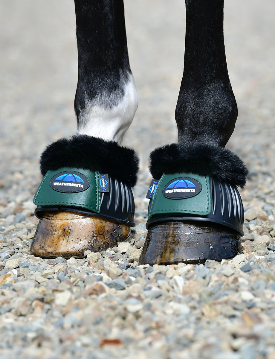 image_main - Black/Forest Green - WeatherBeeta Tough-Tec Prime Fleece Trim Rubber Bell Boots - .jpg
