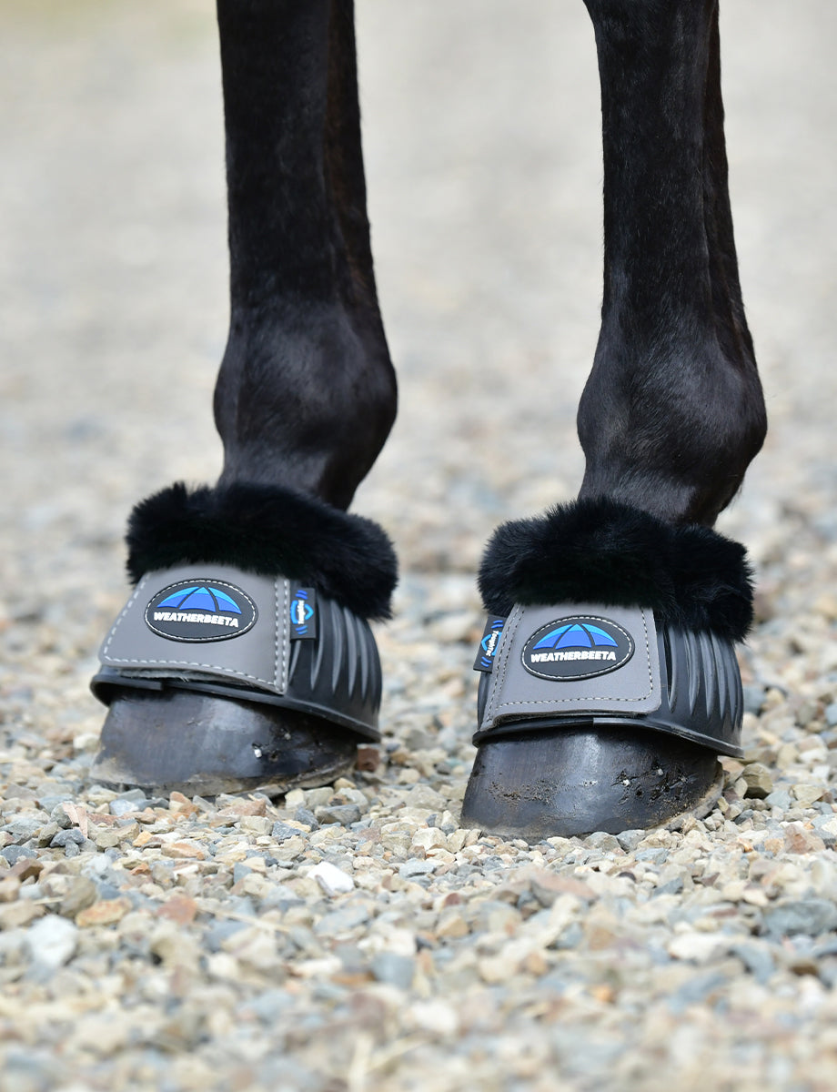 image_main - Black/Grey - WeatherBeeta Tough-Tec Prime Fleece Trim Rubber Bell Boots - .jpg