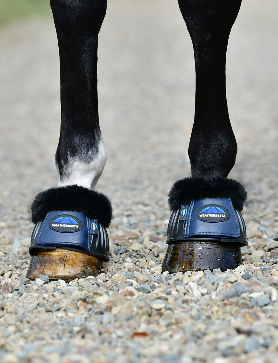 image_main - Black/Navy - WeatherBeeta Tough-Tec Prime Fleece Trim Rubber Bell Boots - .jpg