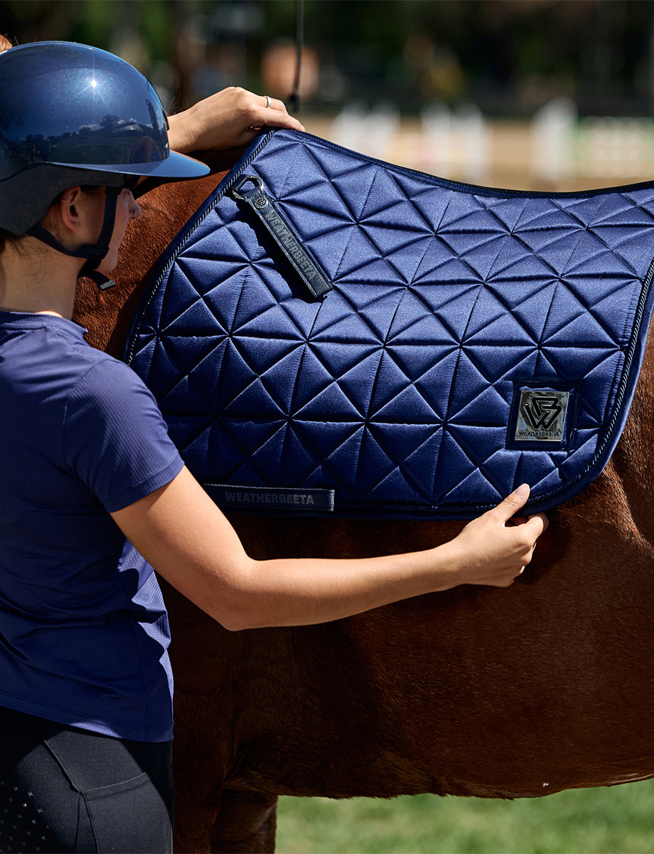 image_addtnl_2 - Navy - WeatherBeeta Satin Luxe Air-Tec Euro Jump Shaped Saddle Pad - .jpg