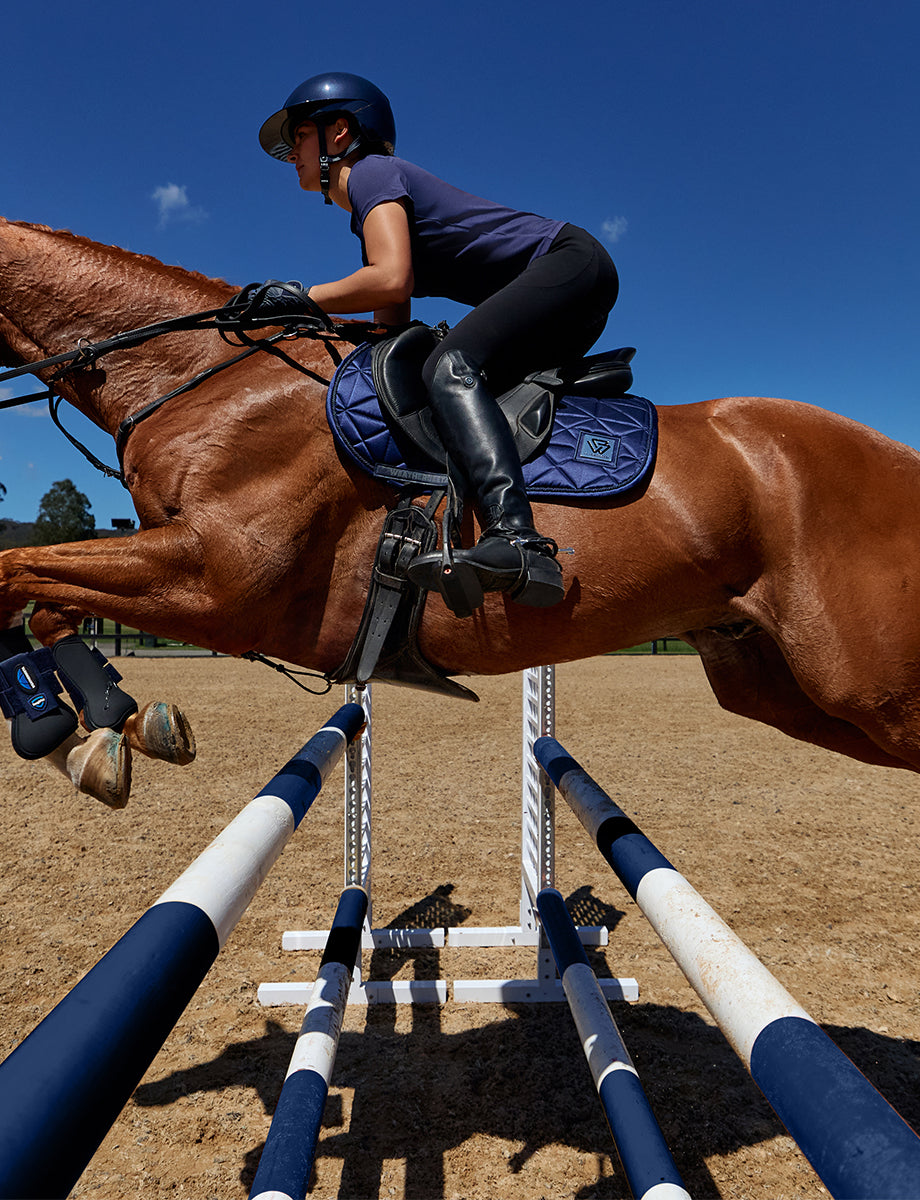 image_addtnl_4 - Navy - WeatherBeeta Satin Luxe Air-Tec Euro Jump Shaped Saddle Pad - .jpg