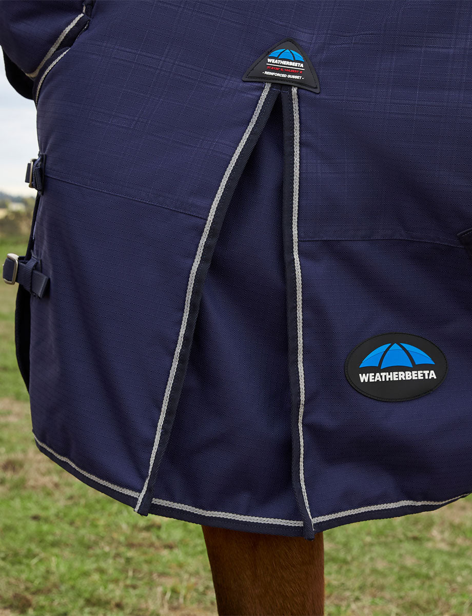 image_feature_2 - Navy Embossed Plaid - WeatherBeeta ComFiTec Prelim Turnout Combo 220G - .jpg