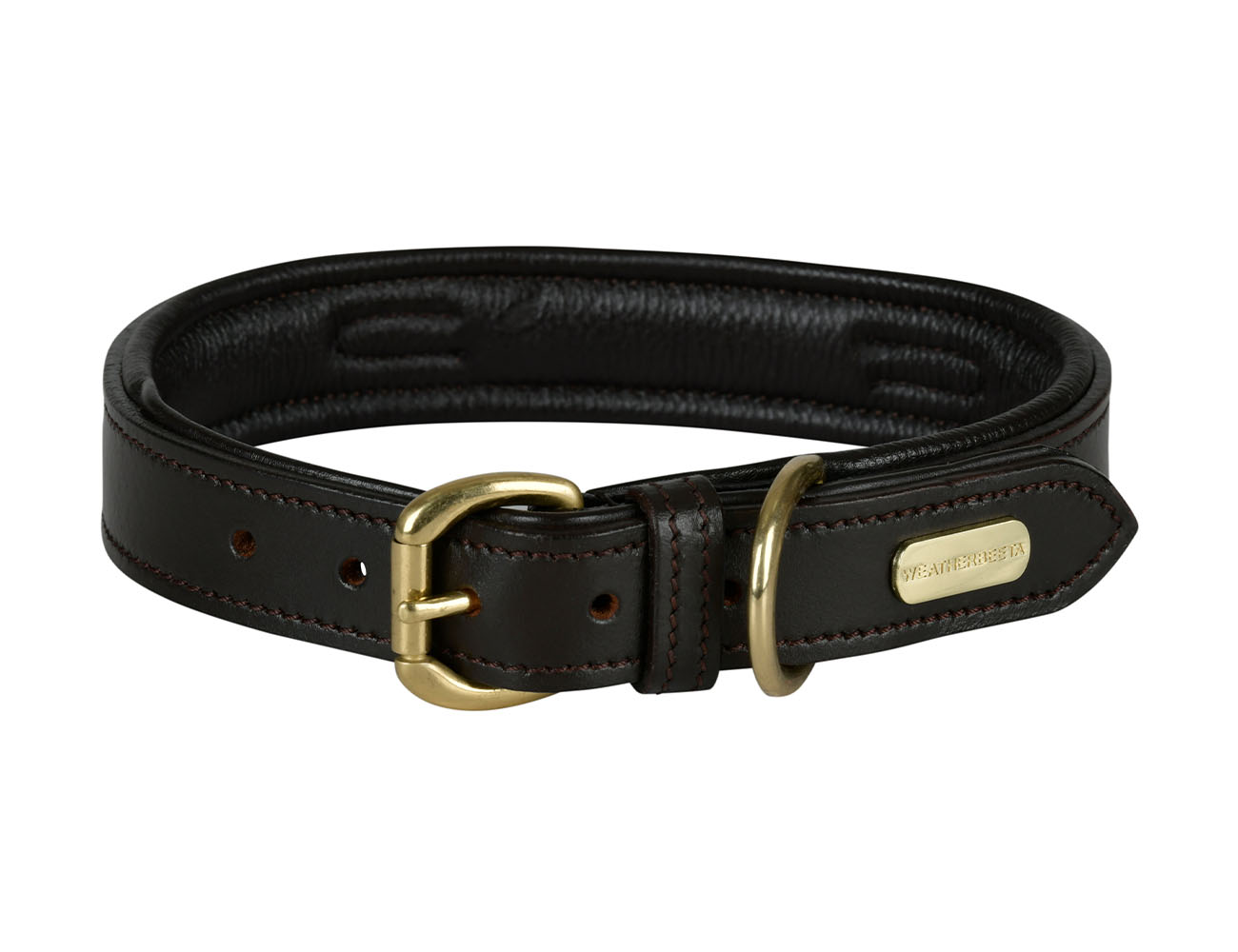 image_main - Brown - WeatherBeeta Leather Snaffle Collar - .jpg
