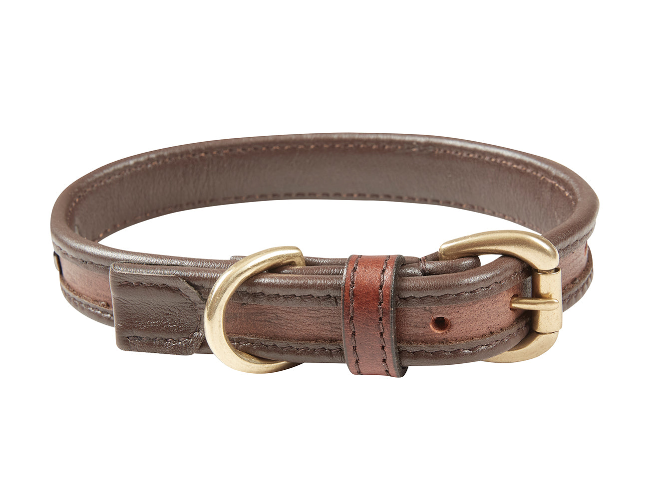 WeatherBeeta Two Toned Leather Dog Collar