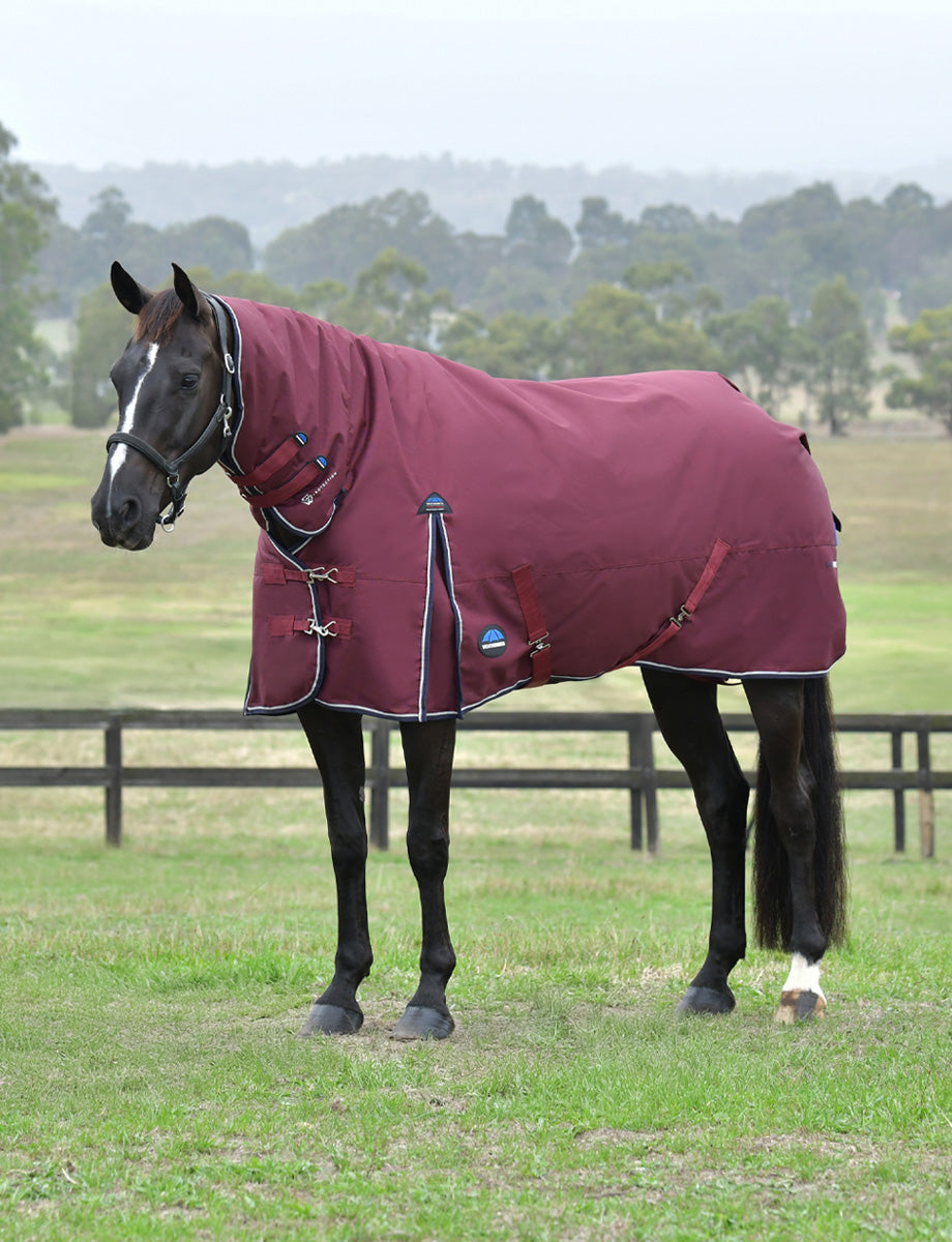 image_main - Burgundy/Navy - WeatherBeeta ComFiTec Essential Turnout Combo 50G - .jpg