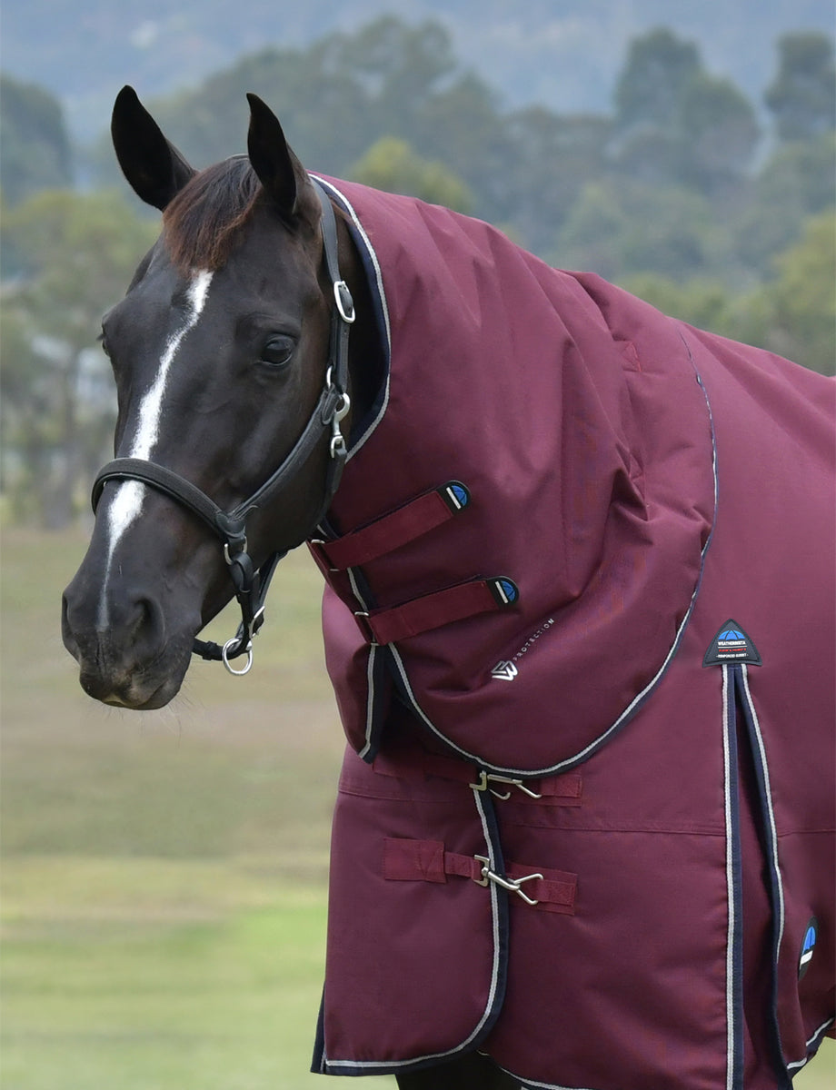 image_main - Burgundy/Navy - WeatherBeeta ComFiTec Essential Turnout Neck Cover 0G - .jpg