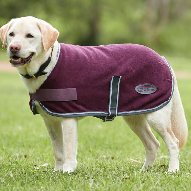 WeatherBeeta ComFiTec Fleece Dog Coat Maroon/Grey/White