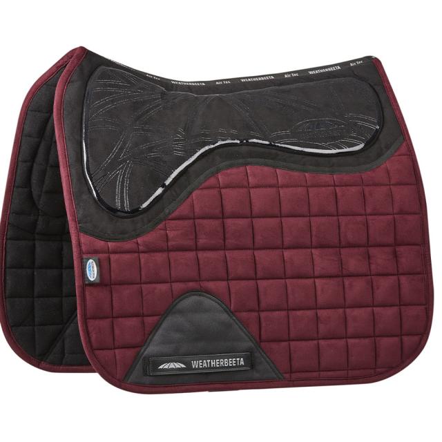 WeatherBeeta Ultra Grip Dressage Saddle Pad Burgundy