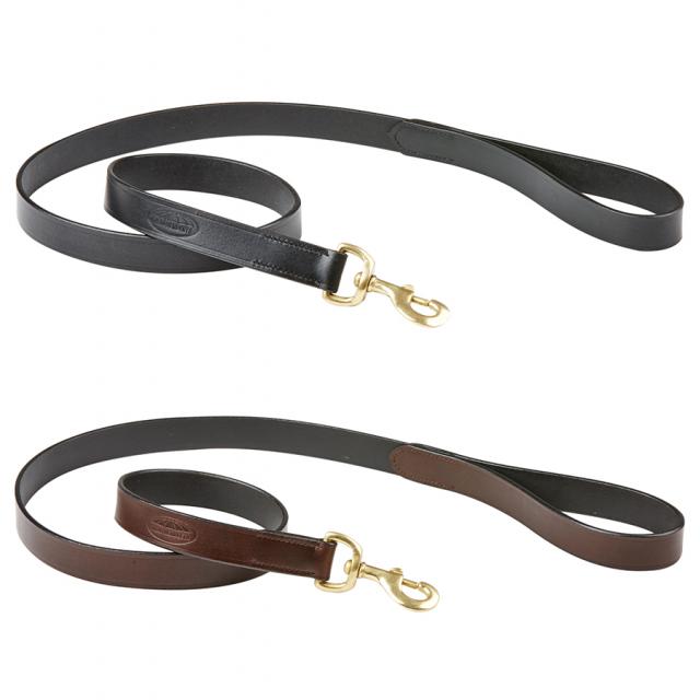 WeatherBeeta Leather Dog Lead Black & Brown