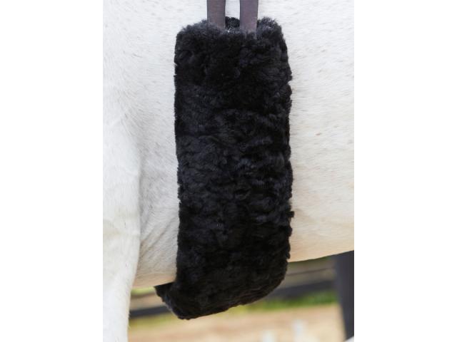 WeatherBeeta Merino Sheepskin Girth Cover Black