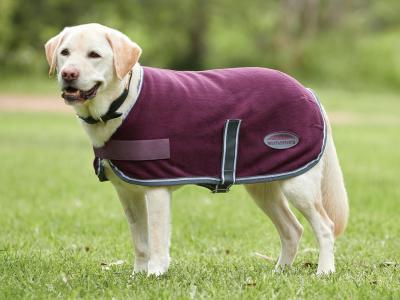 WeatherBeeta ComFiTec Fleece Dog Coat Maroon/Grey/White