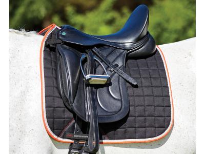 WeatherBeeta Therapy-Tec Dressage Saddle Pad Black/Silver/Red