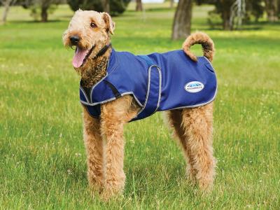 WeatherBeeta ComFiTec Premier Free Parka Deluxe Dog Coat Dark Blue/Grey/White