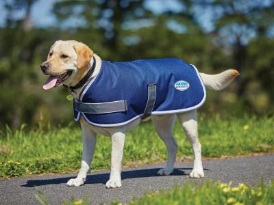 WeatherBeeta ComFiTec Parka 1200D Dog Coat Navy/Grey/White